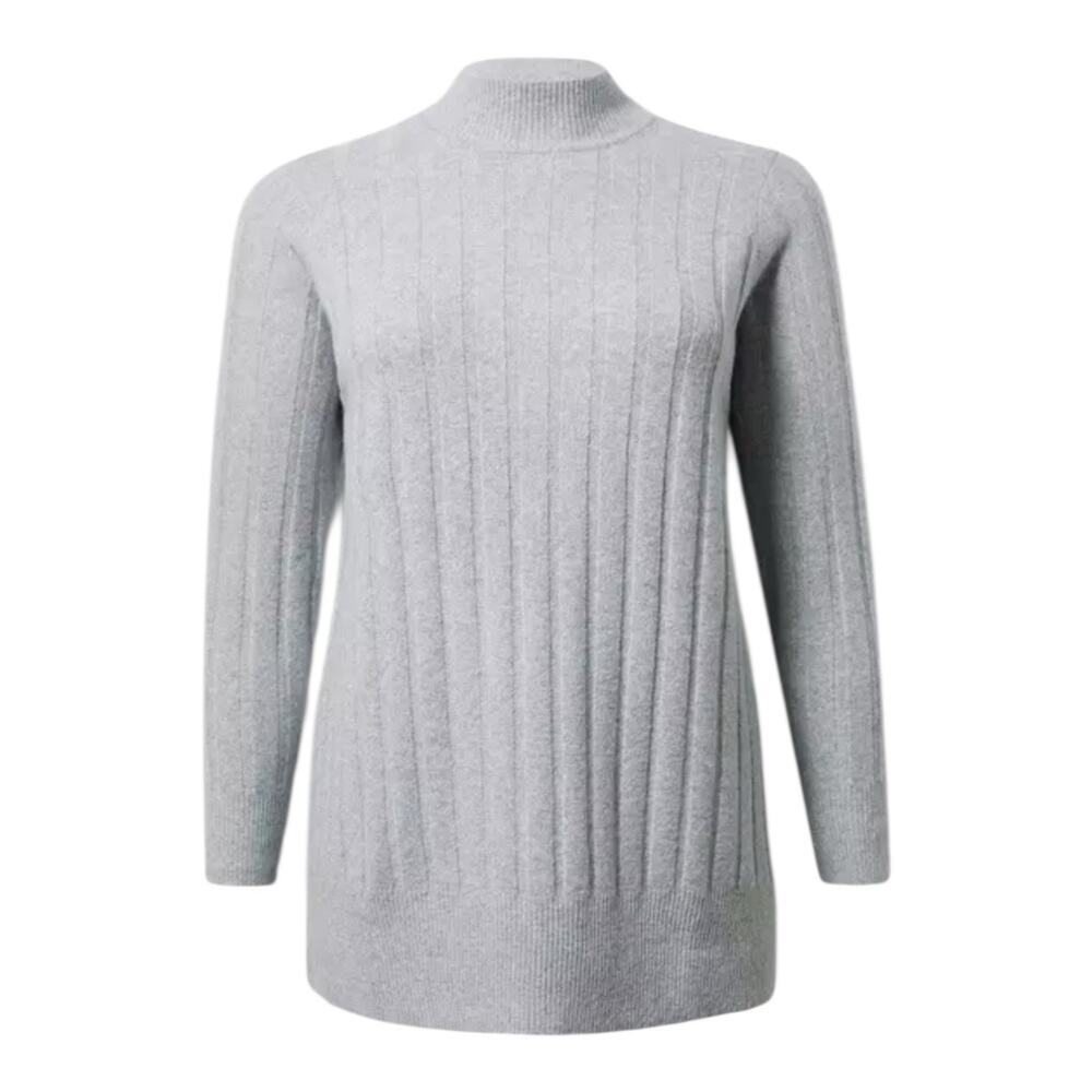 Torrid 3x Vegan Cashmere Turtleneck Tunic Sweater Gray Classic Old Money Soft